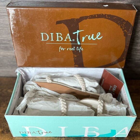 Diba True Jo Vial Leather Braided Sandal in Off White, Size 9. New in Box! - Picture 14 of 16